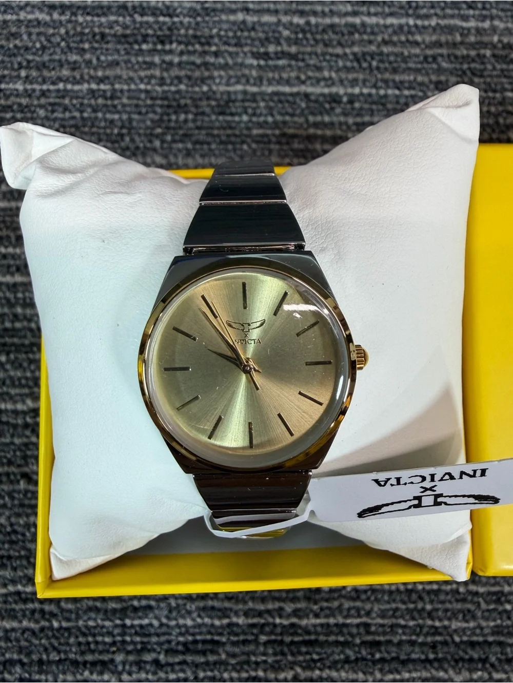 Invicta Celestial Lady 28mm Gold Dial/Silver Bracelet 69045 New